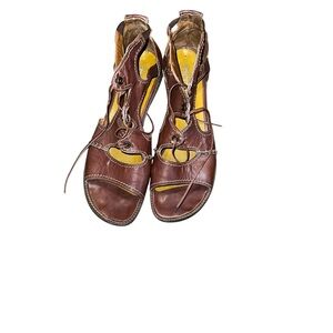 Mitica Brown Leather Sandals 41